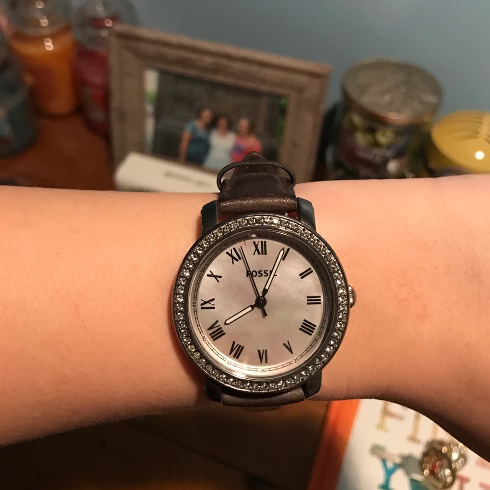 Leather Fossil Watch