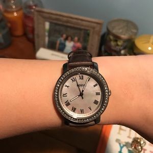 Leather Fossil Watch