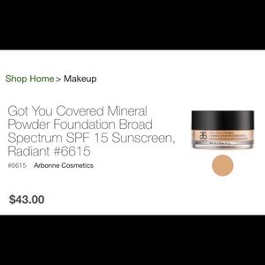 Arbonne mineral powder foundation