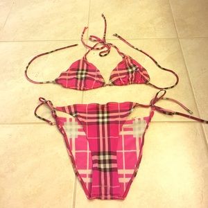 REAL Burberry string tie bikini