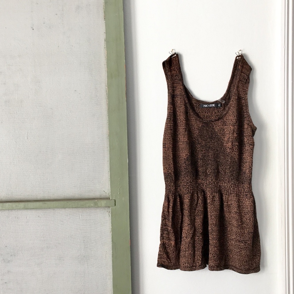 Nic + Zoe knit Peplum Top