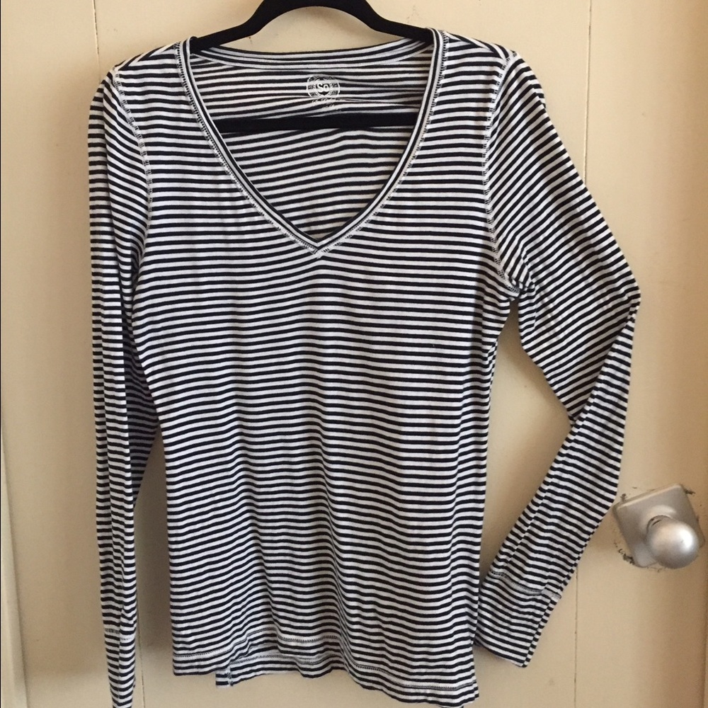 Navy and White Stripe Shirt