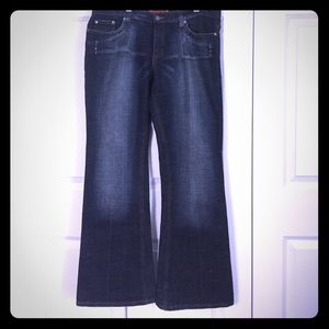 So distressed bootcut jeans