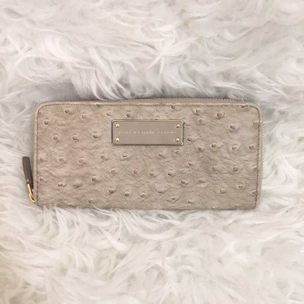 Marc by Marc Jacobs Ostrich Zip Wallet