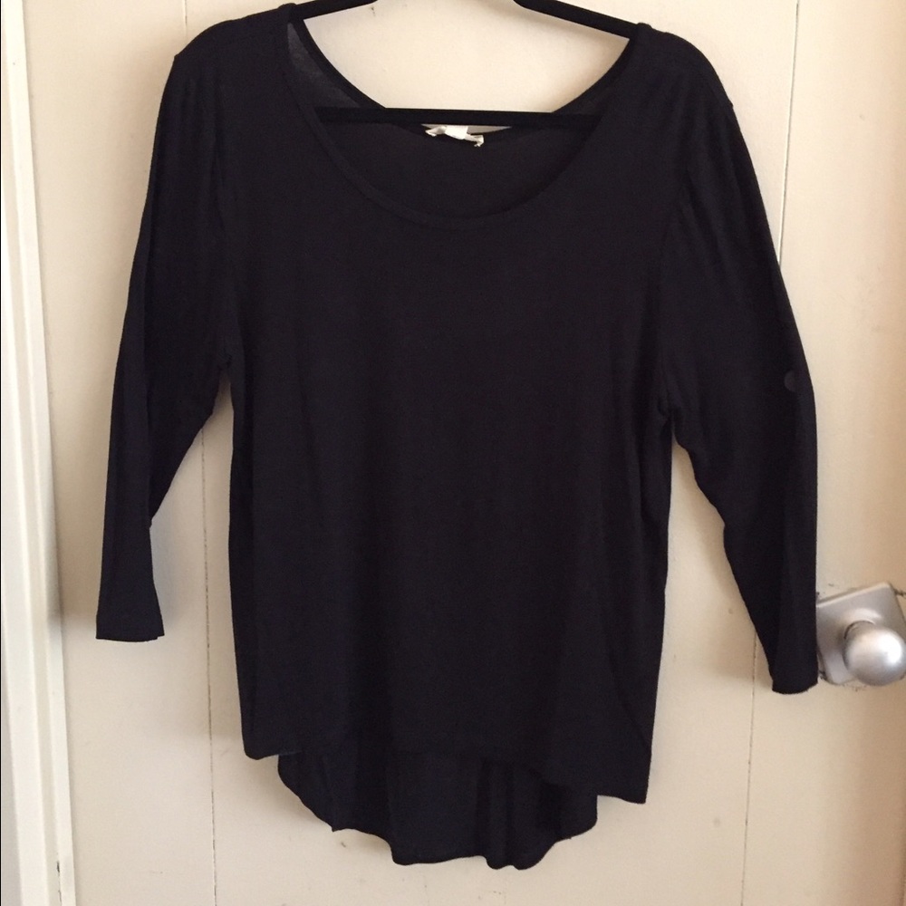 Black, A-line shirt