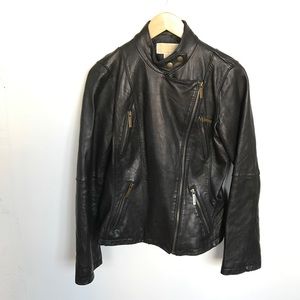 Michael Kors 100% Leather Moto/Biker Jacket
