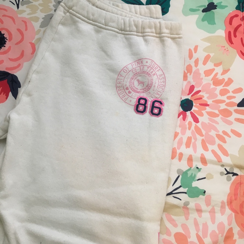 White Victoria secret sweatpants