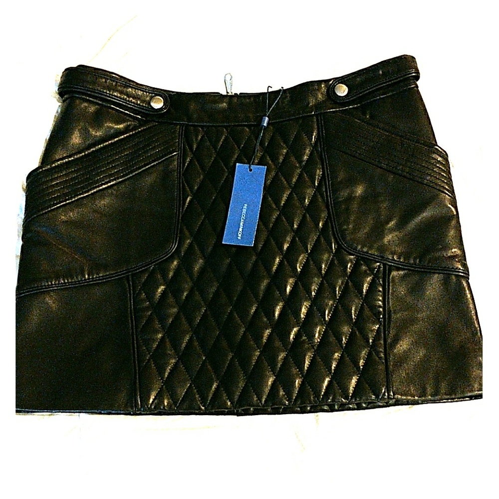 Rebecca minkoff leather mini skirt