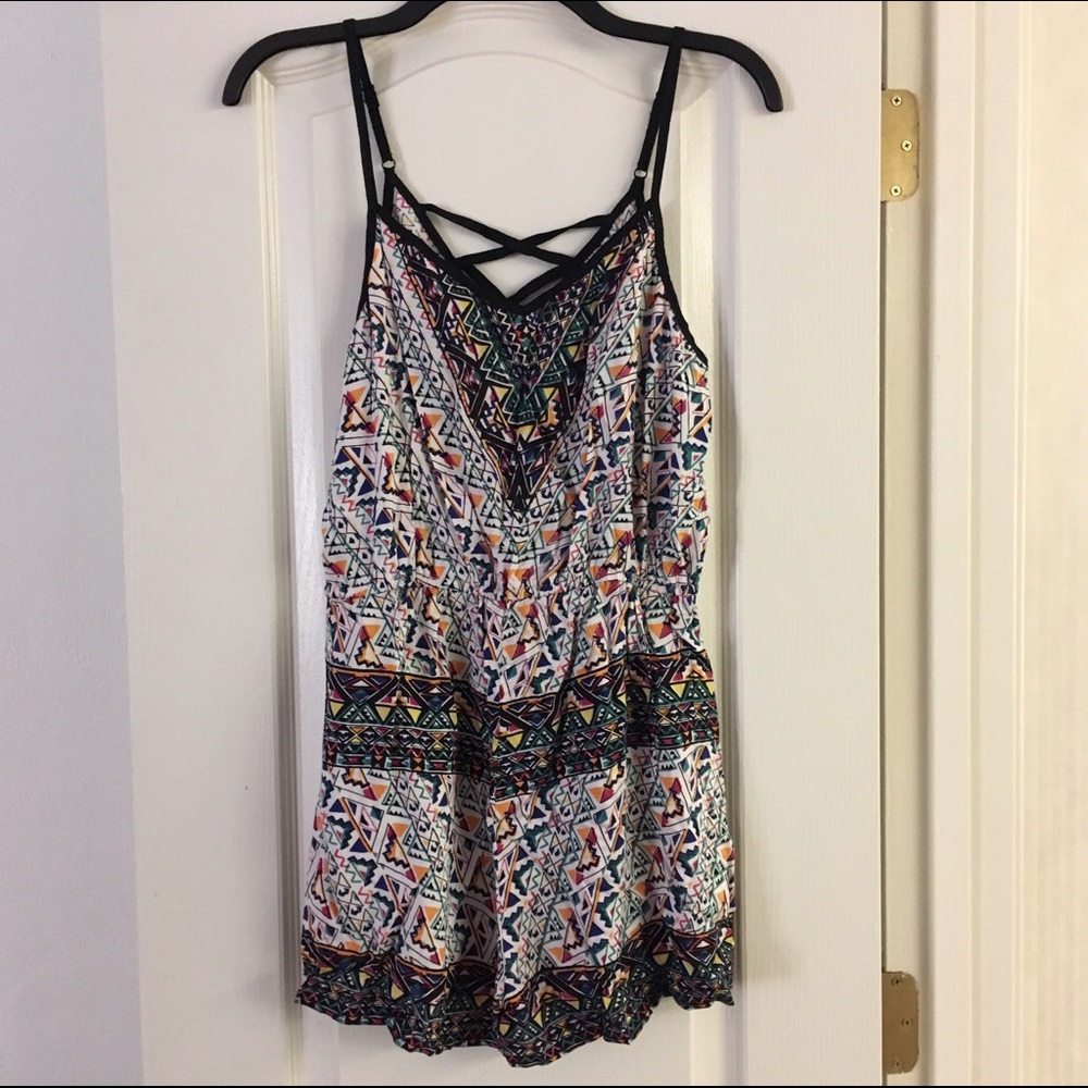 Never worn, tribal printed romper