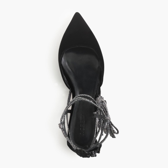❌SOLD❌ NEW JCrew Velvet Bow Gladiator Flats - Picture 2 of 5