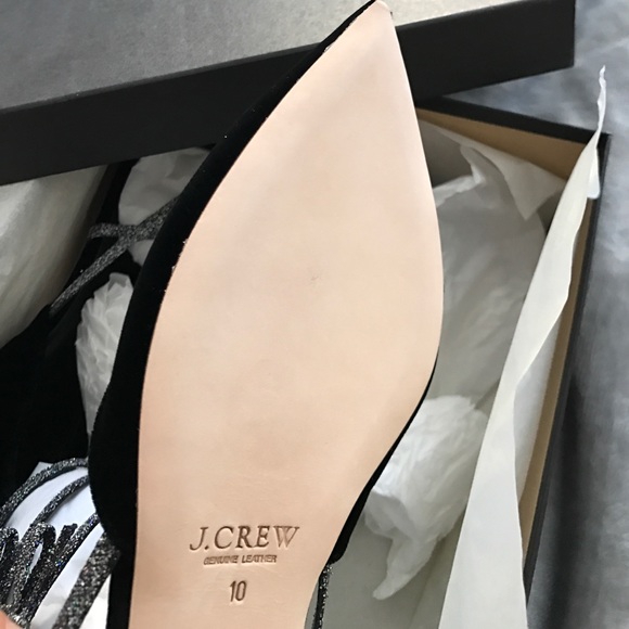 ❌SOLD❌ NEW JCrew Velvet Bow Gladiator Flats - Picture 4 of 5