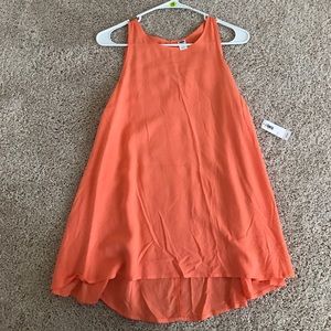 Salmon flowy tank top