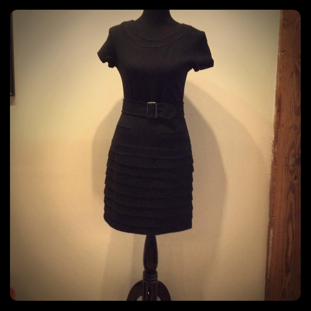 What Comes Around Goes Around Black Wool Dress