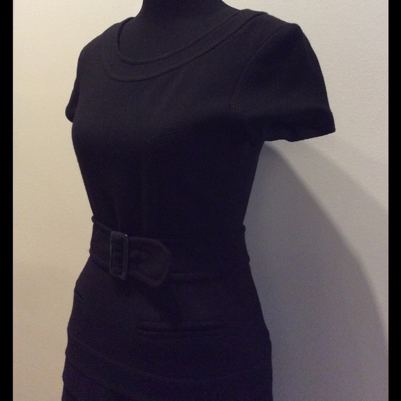 What Comes Around Goes Around Black Wool Dress - Picture 5 of 7