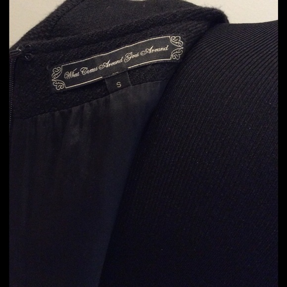 What Comes Around Goes Around Black Wool Dress - Picture 7 of 7