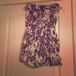 Cream and brown romper