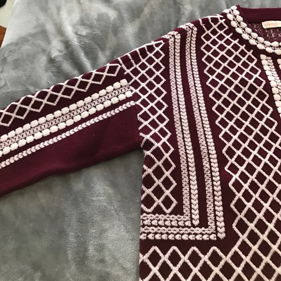 ❌SOLD❌ Tory Burch Merino Wool Jacquard Sweater - Picture 3 of 6