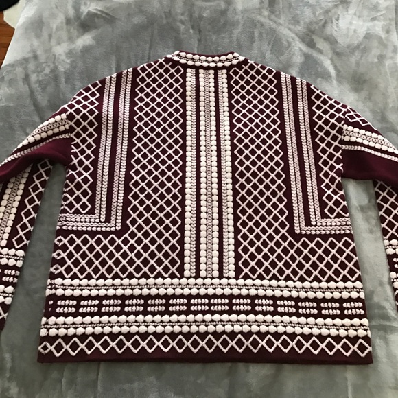 ❌SOLD❌ Tory Burch Merino Wool Jacquard Sweater - Picture 5 of 6