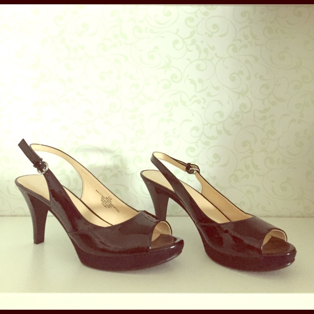Nine West Able platform sling backs