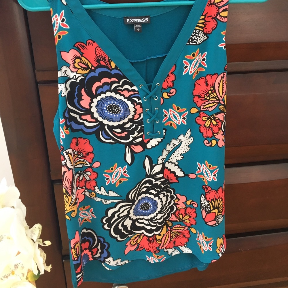 Express floral print tank