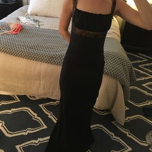 Nicole Miller black/bronze gown