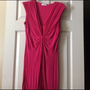 Calvin Klein Pink Knot V-Neck Dress
