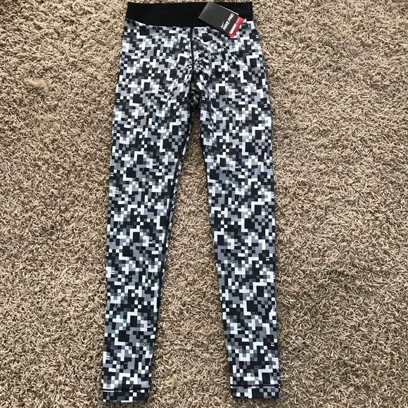 New Nike Pro Hyperwarm Glitch Print Leggings - Picture 5 of 6