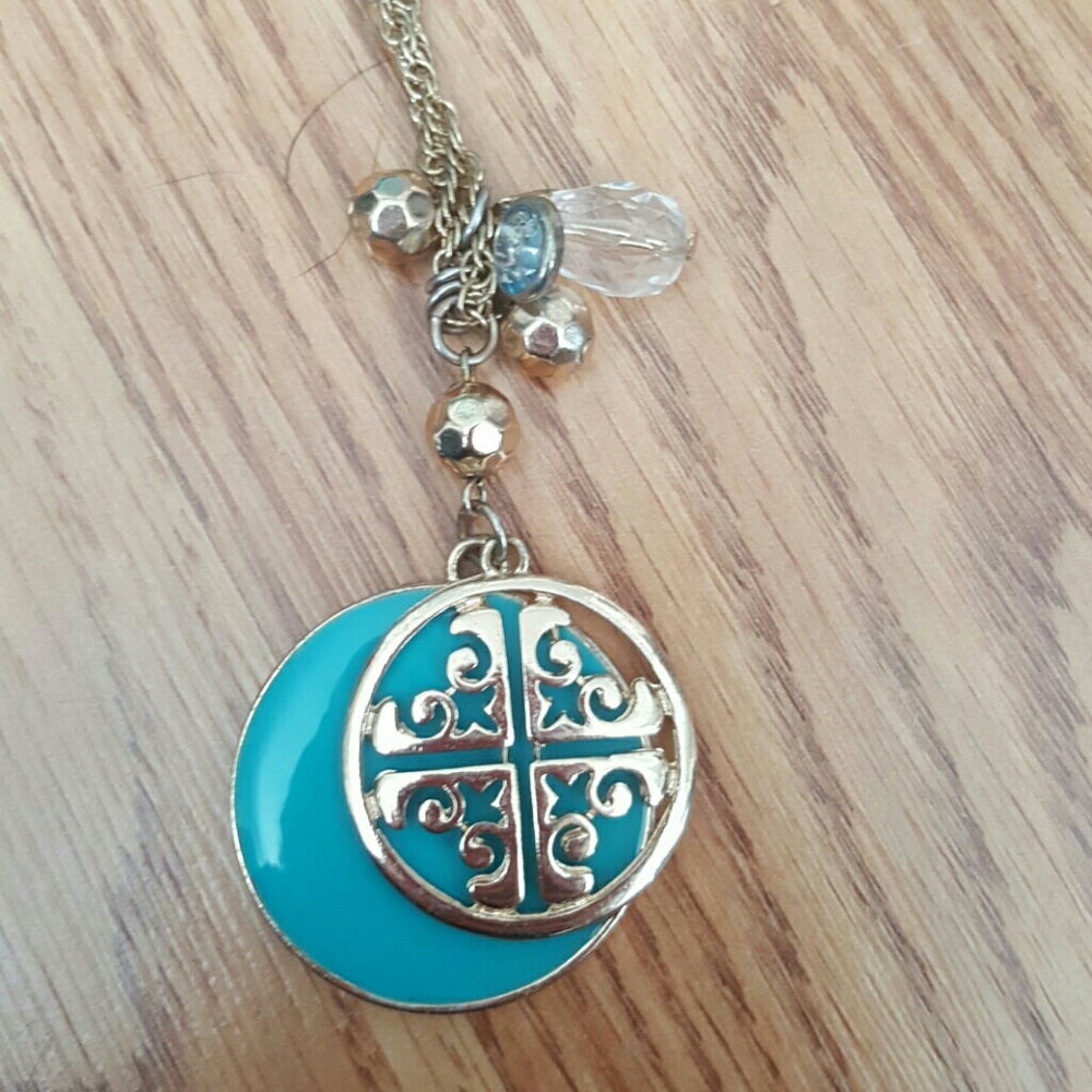 Long turquoise necklace