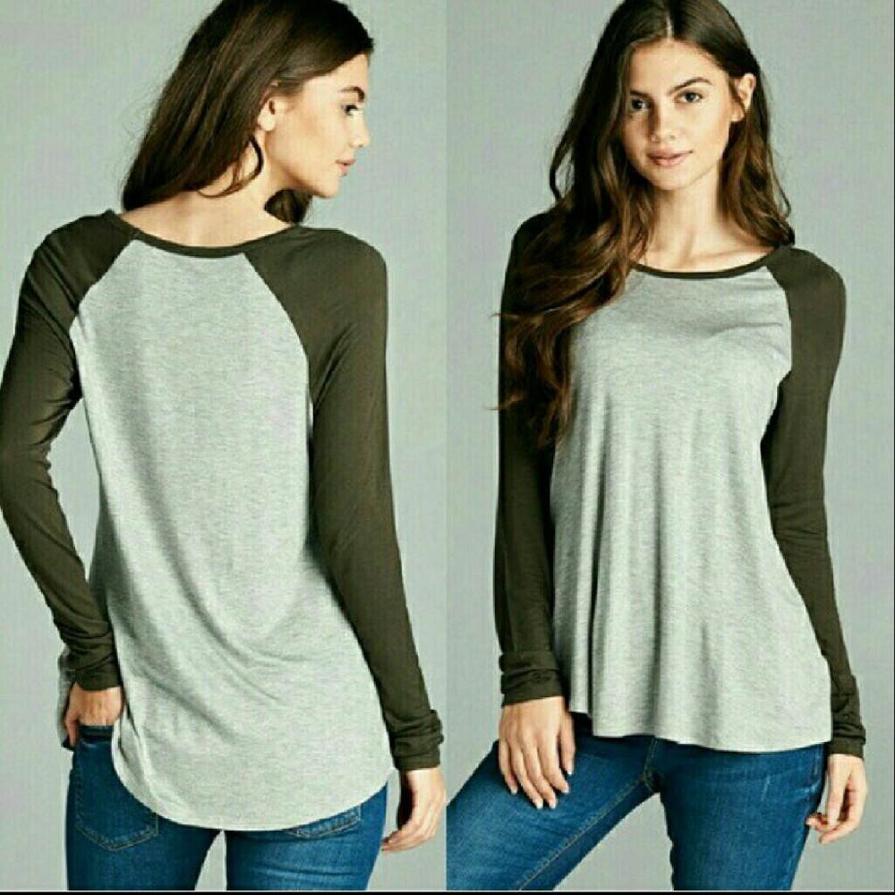 Active USA long sleeve baseball shirt