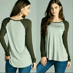 Active USA long sleeve baseball shirt