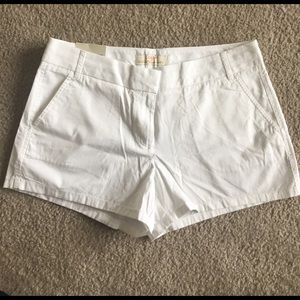 J. Crew white chino shorts NWT