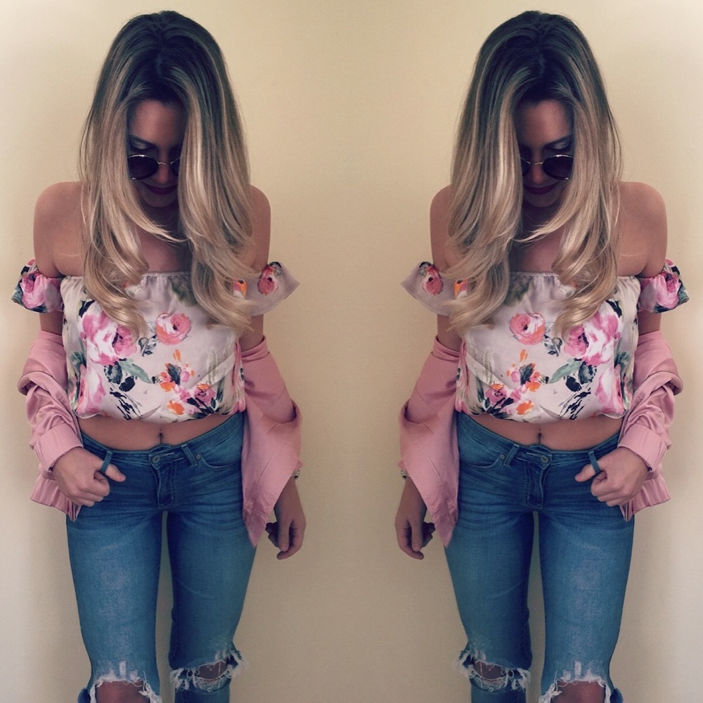 Silky floral top