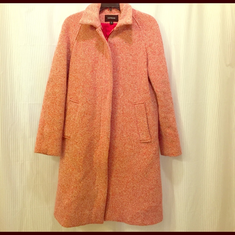 Express Red Heather Winter Coat, Size 7/8