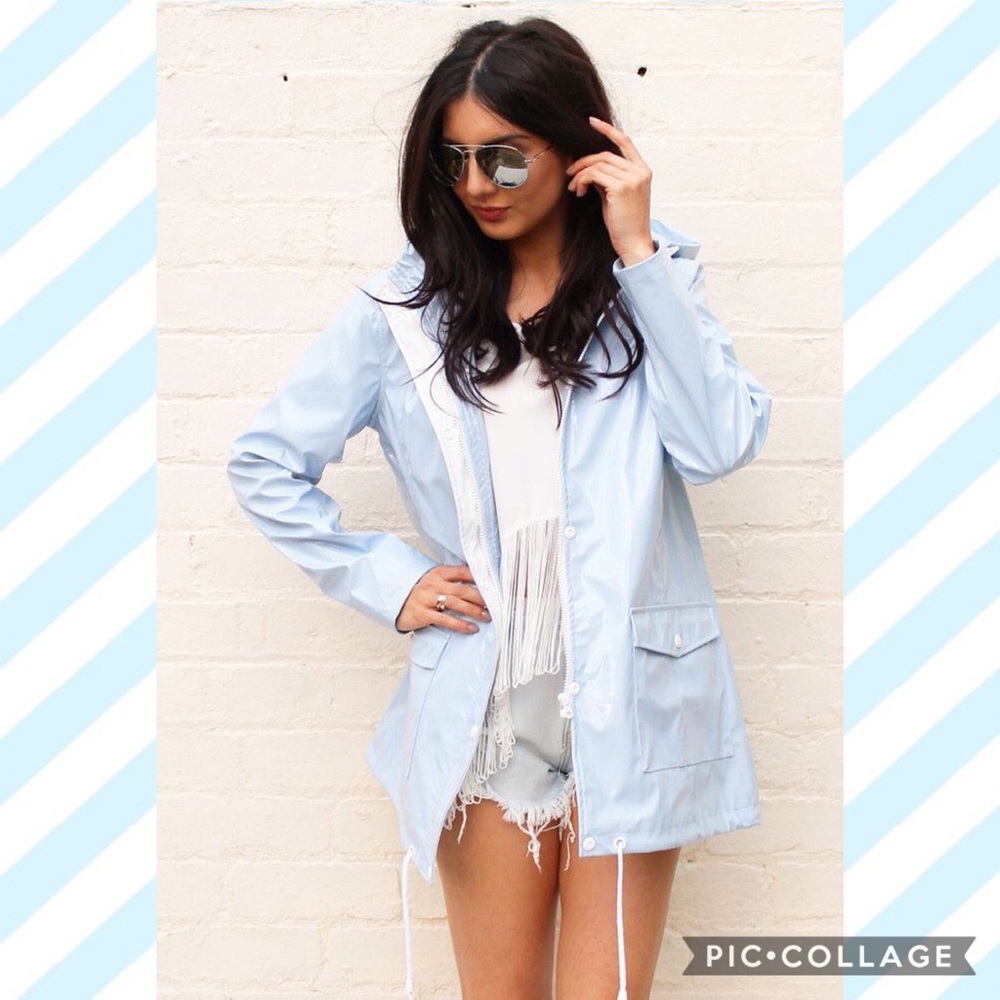 ☂️Light Blue Rain Jacket☂️