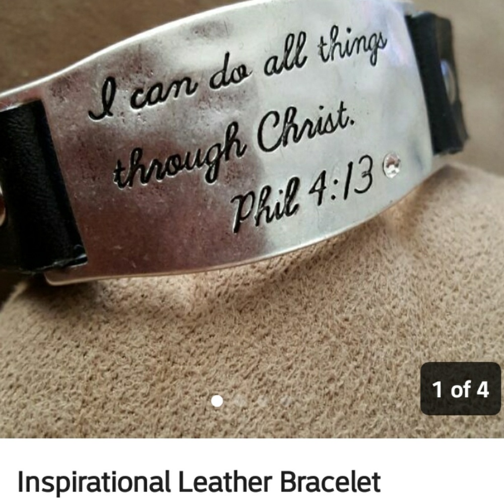 Leather Inspirational Bracelet