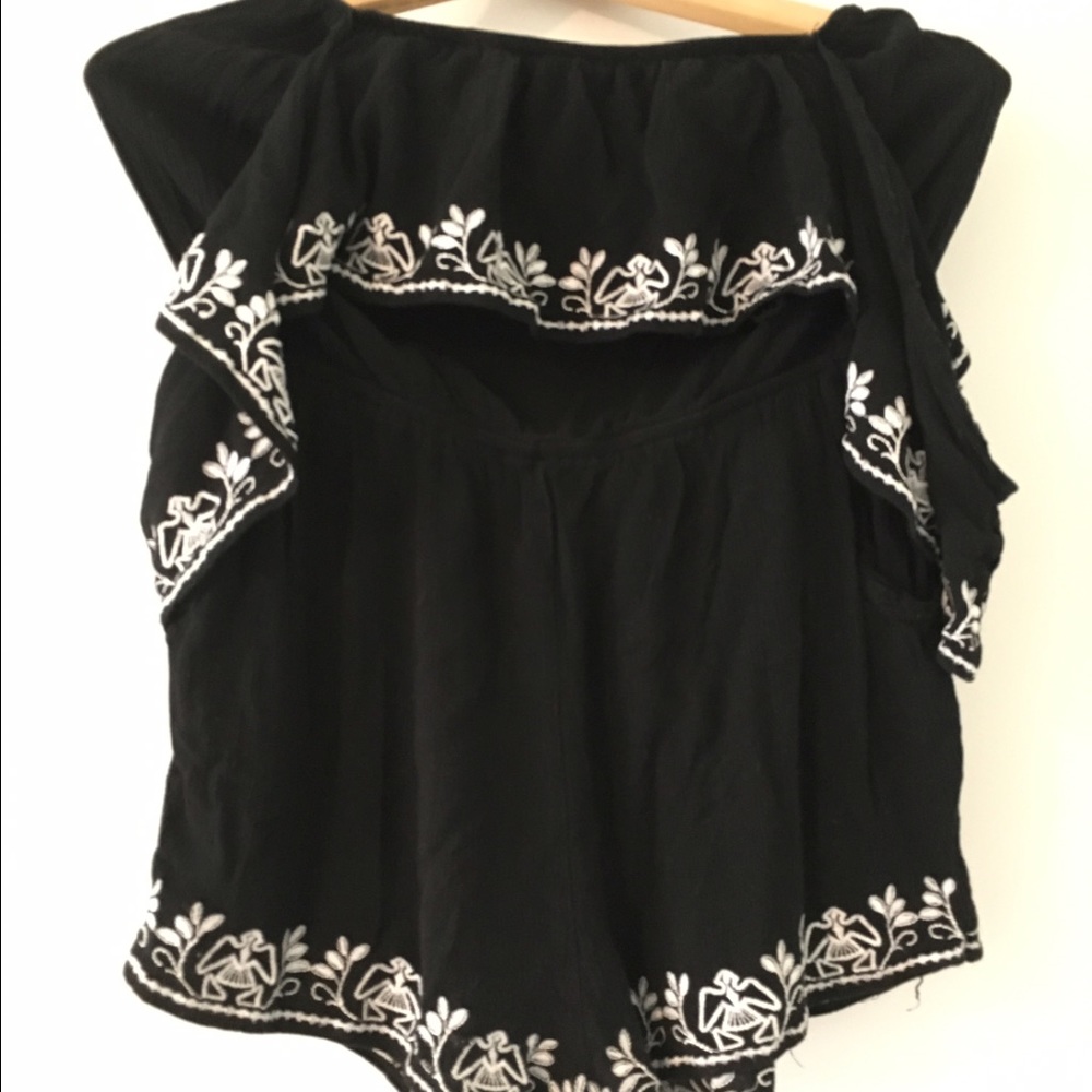 Strapless Black Romper