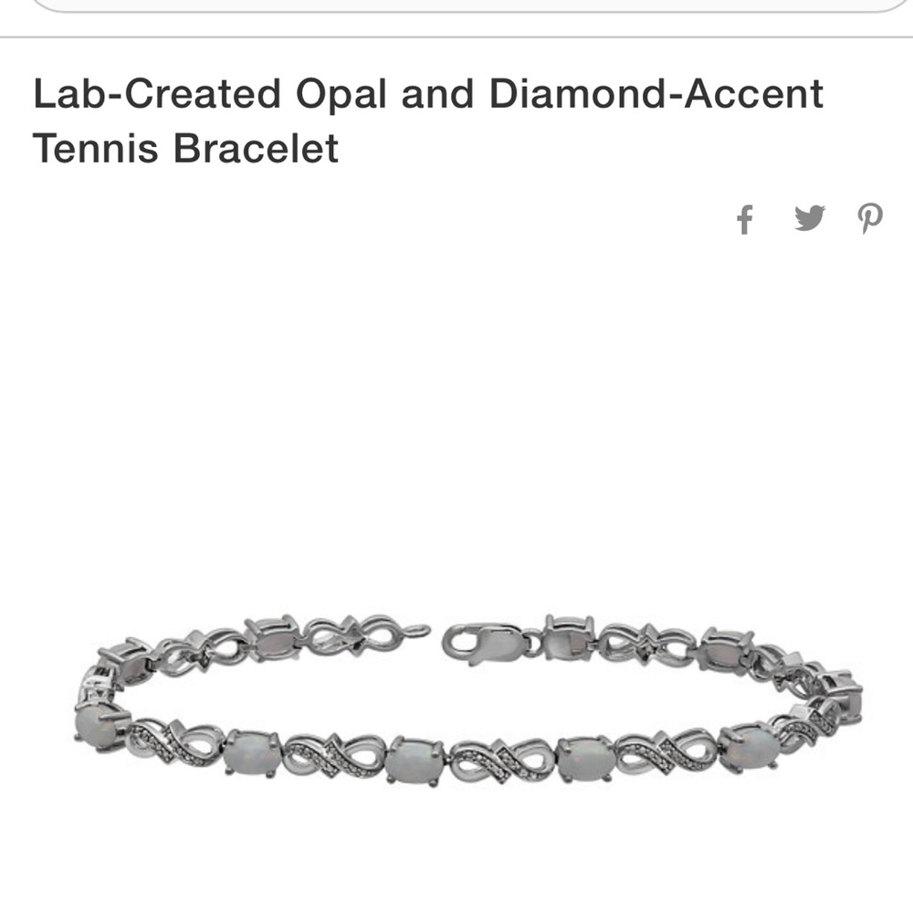 Bracelet lab created Opal and infinity sign