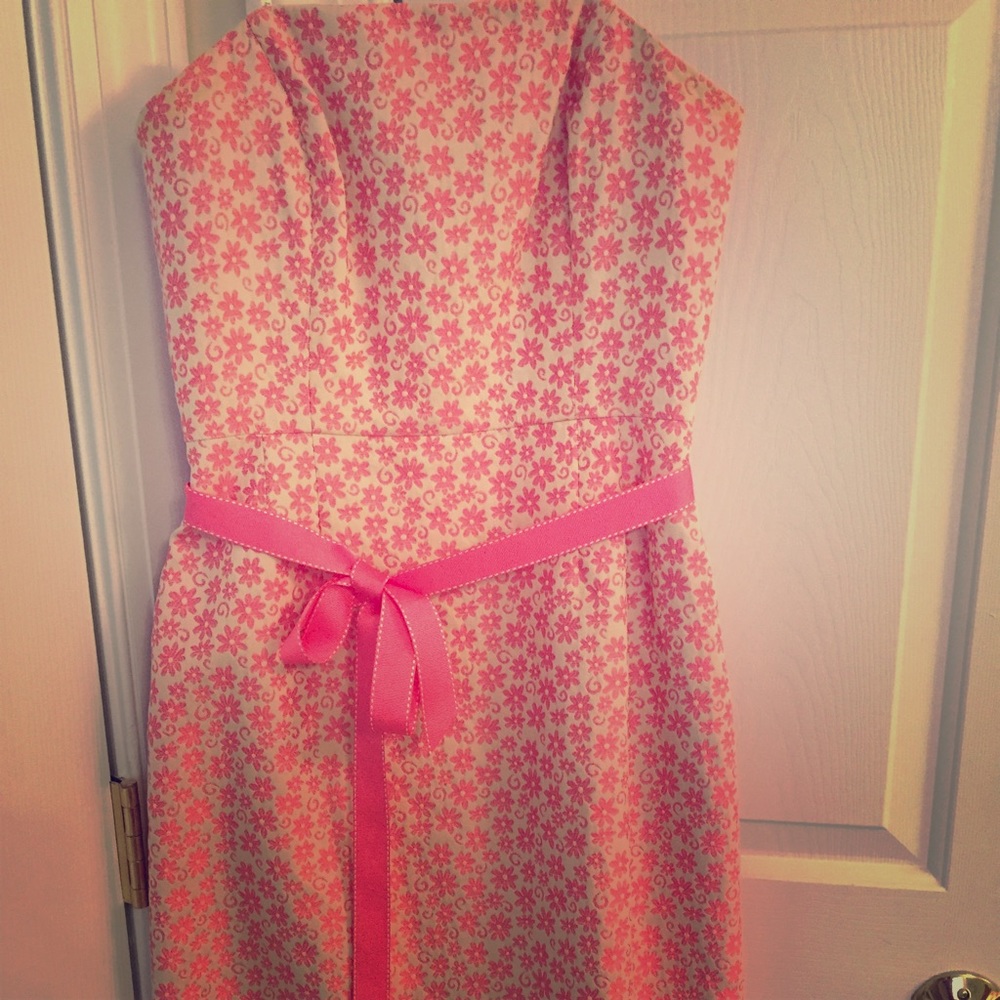 Lilly Pulitzer Strapless T-Length Dress