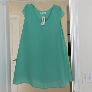 Brand new never worn turquoise cap sleeve dress