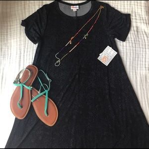 LuLaRoe NWT Carly black floral dress XS