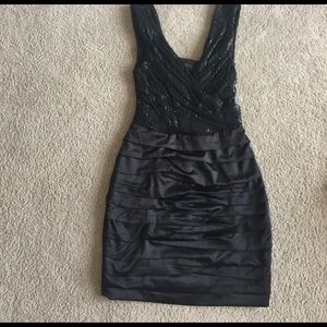Black sequin express dress