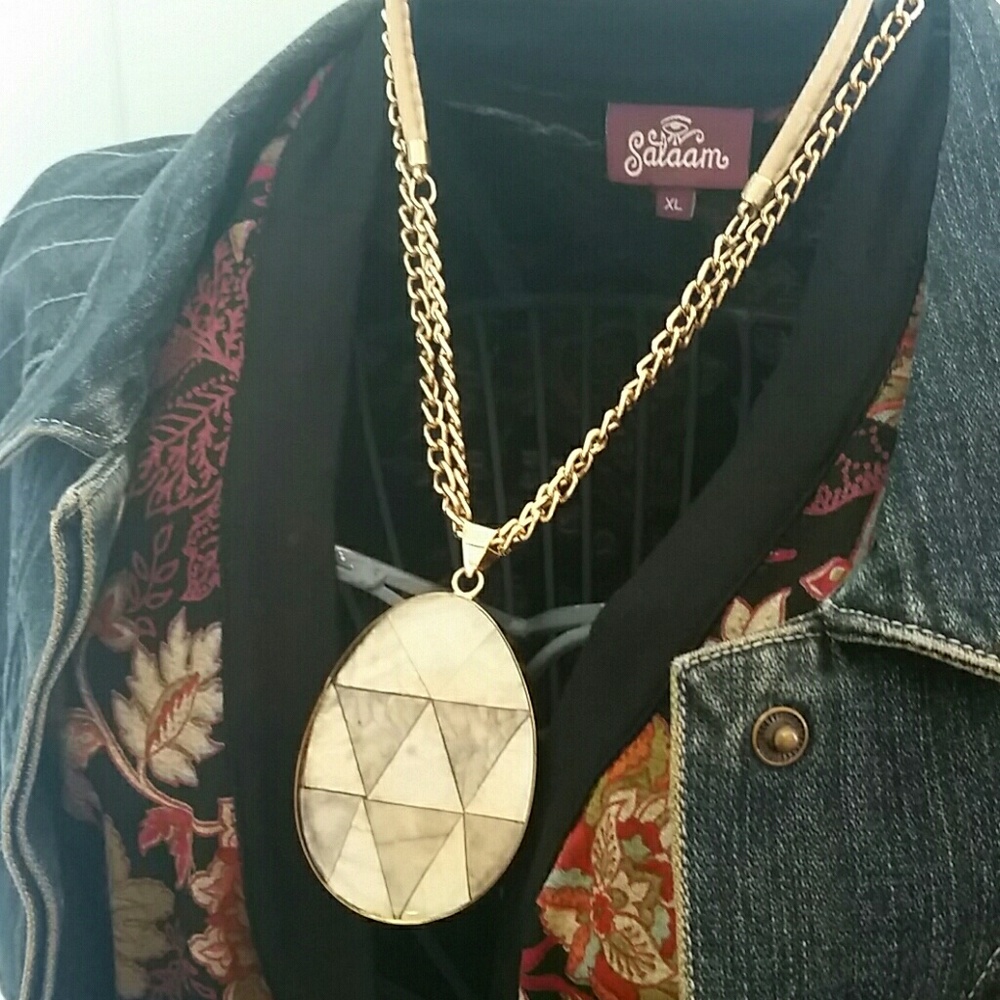Chico's Geometric Statement Necklace - image 2