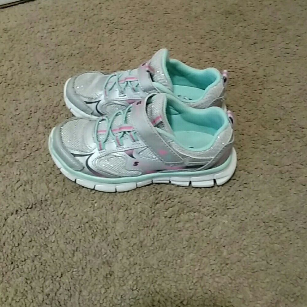 Little girl worn once Sketcher Sport Velcro