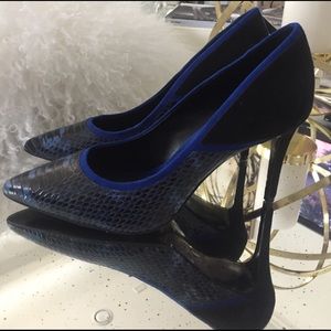 Aldo Suede & Faux Snake Pumps
