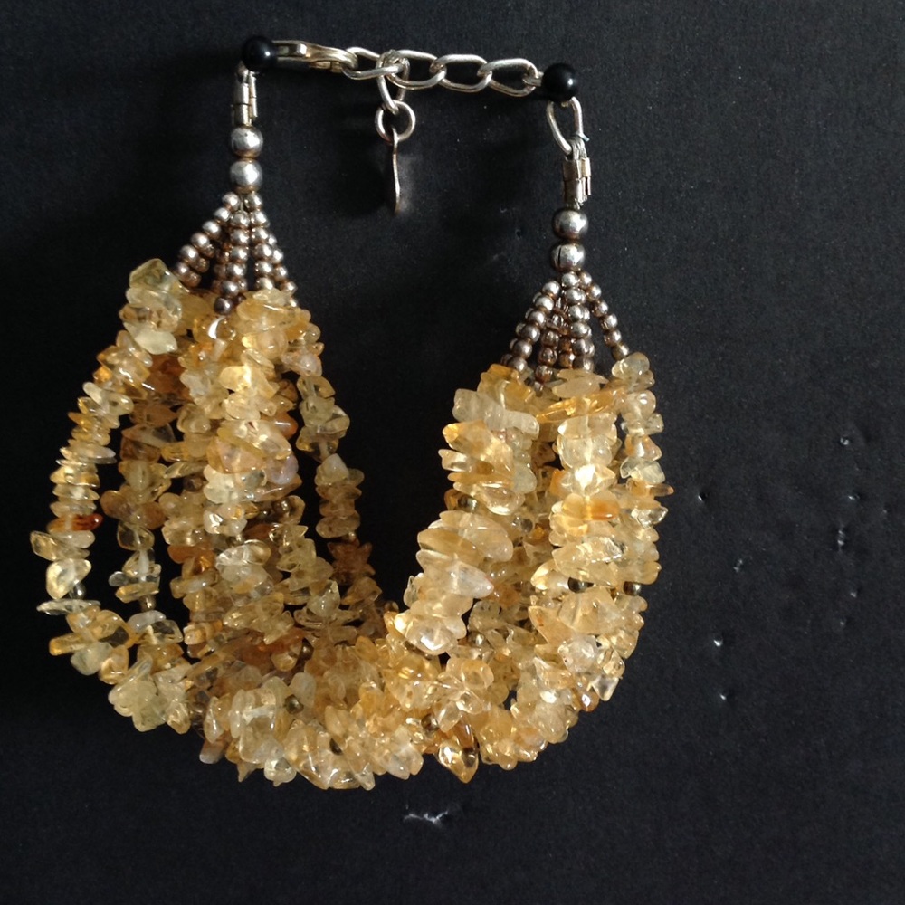 India 925 Multi Chain Amber Bracelet