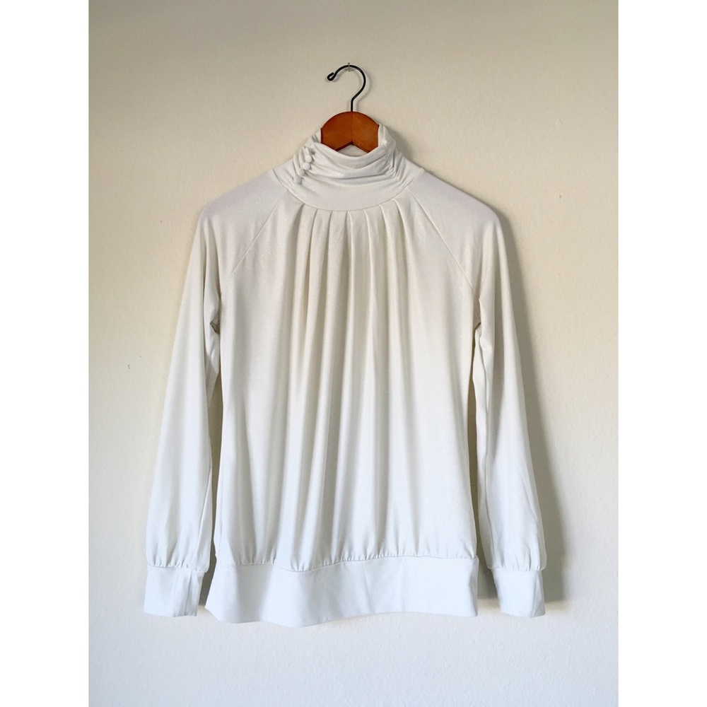 NY&Co. Ivory High-Neck Blouse