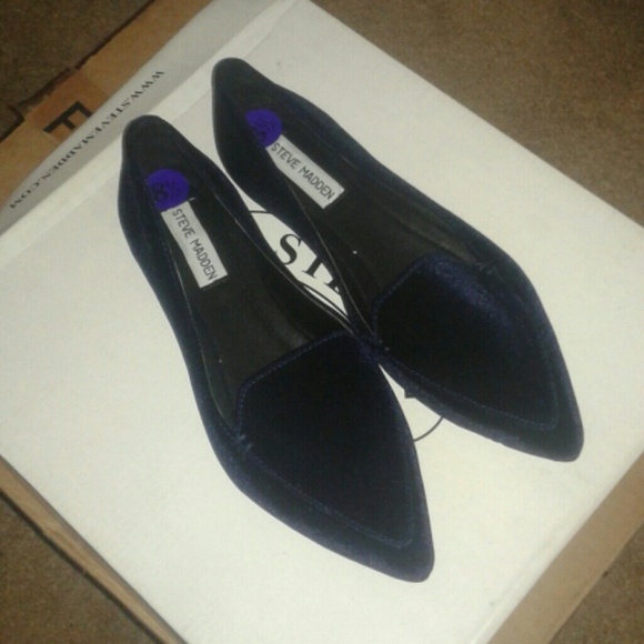Velvet blue loafers - Picture 3 of 3