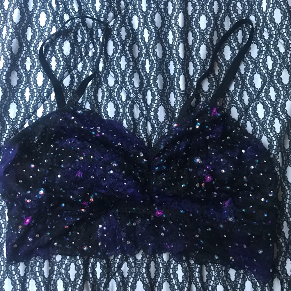 Black and Purple Galaxy Bralette Victoria Secret