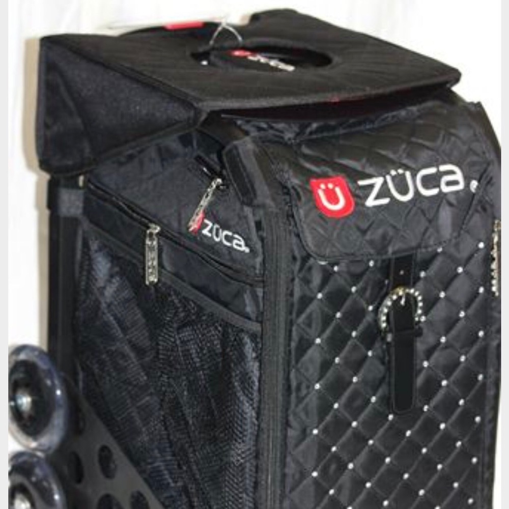 BLACK BEDAZZLED "zuca" training bag