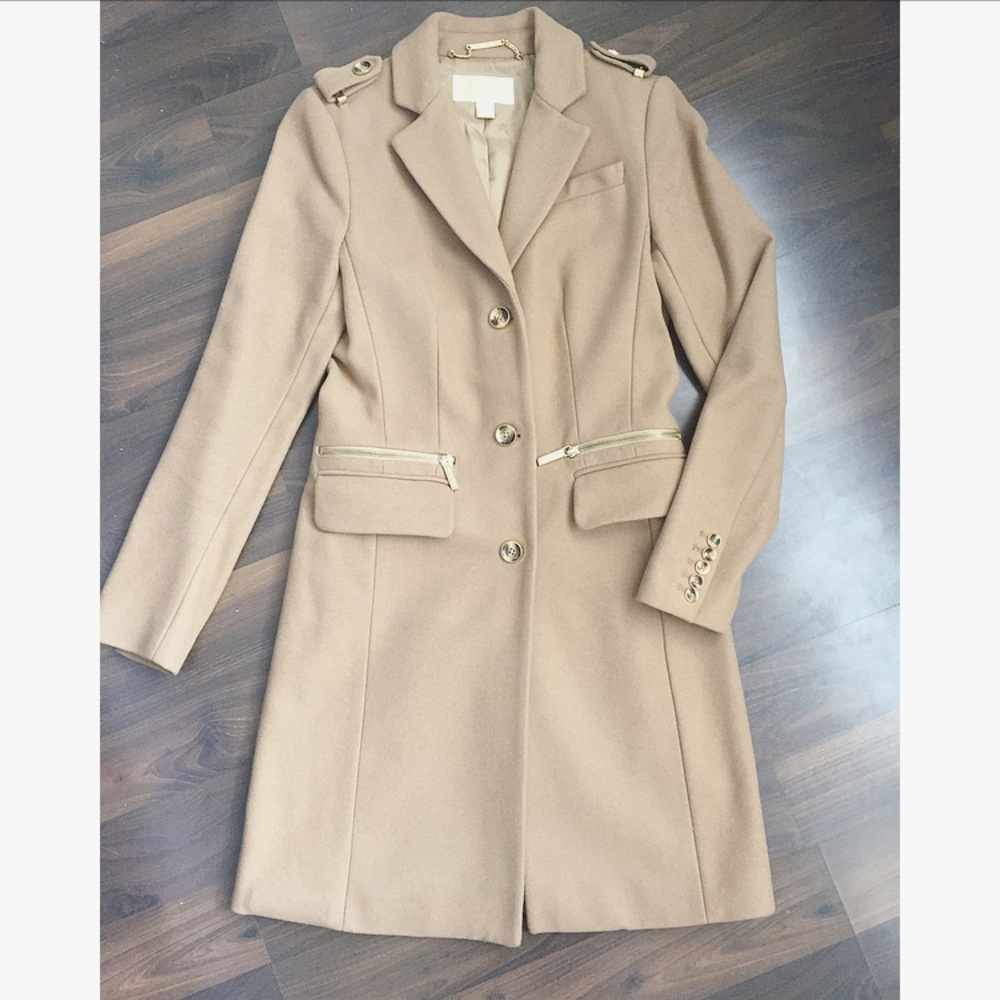 MICHAEL KORS Camel Wool Coat XS Like NEW💥